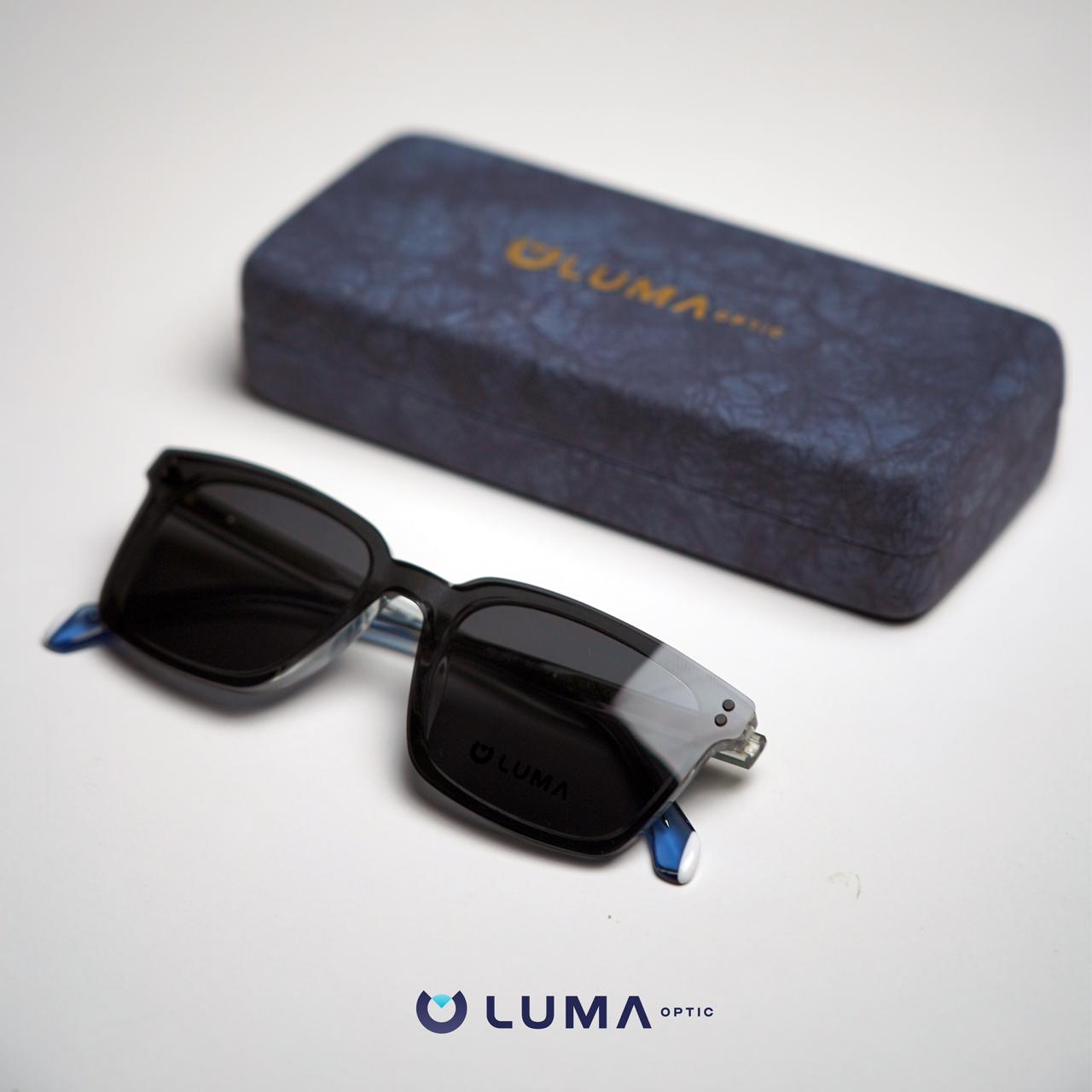 Lunettes de Soleil Hexagonale Gris - Photo 1